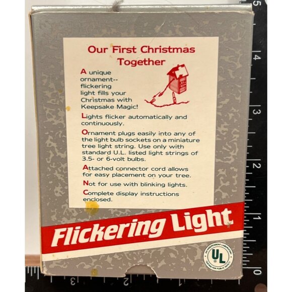 Hallmark MAGIC 1989 Our First Christmas Together Ornament Flickering QLX342U - Picture 3 of 10